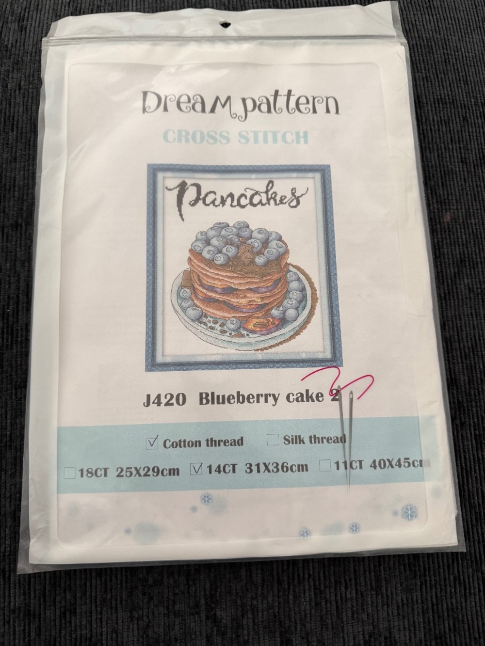 Blueberry Pancakes 14 Count Aida DreamPattern Cross Stitching Kit New